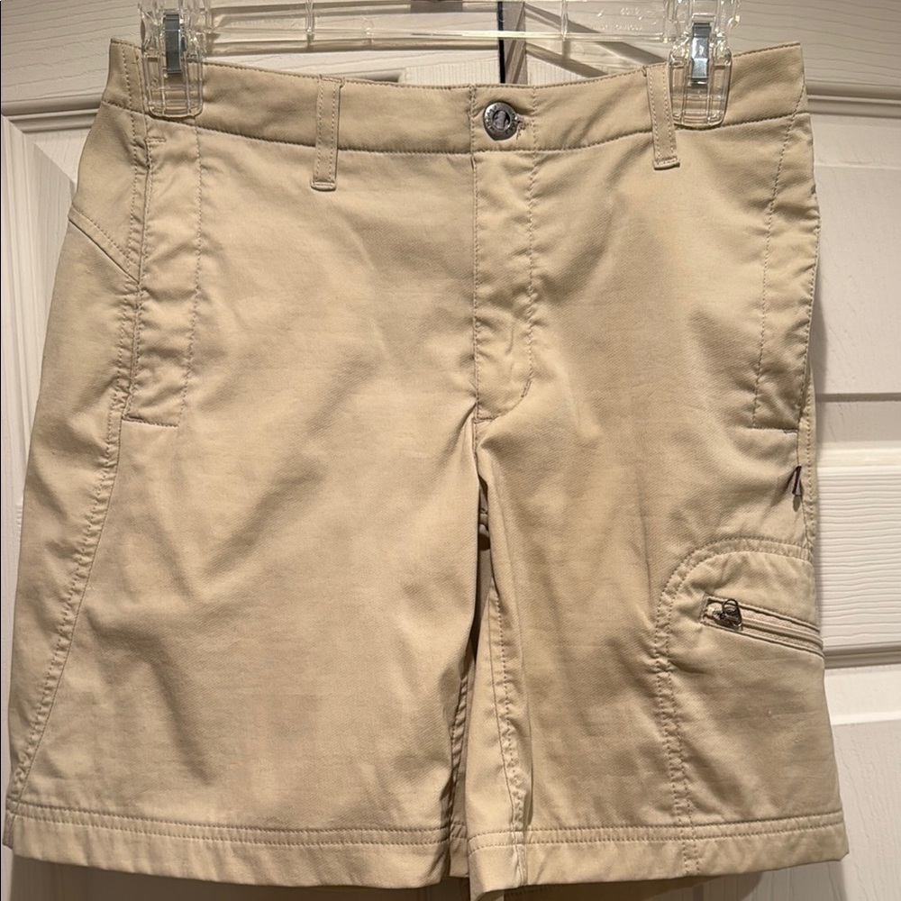 Patagonia Rhythm Tan Bermuda Casual Hiking Shorts Sz 4